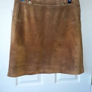 Danier Nutmeg Colored Suede Skirt "New"